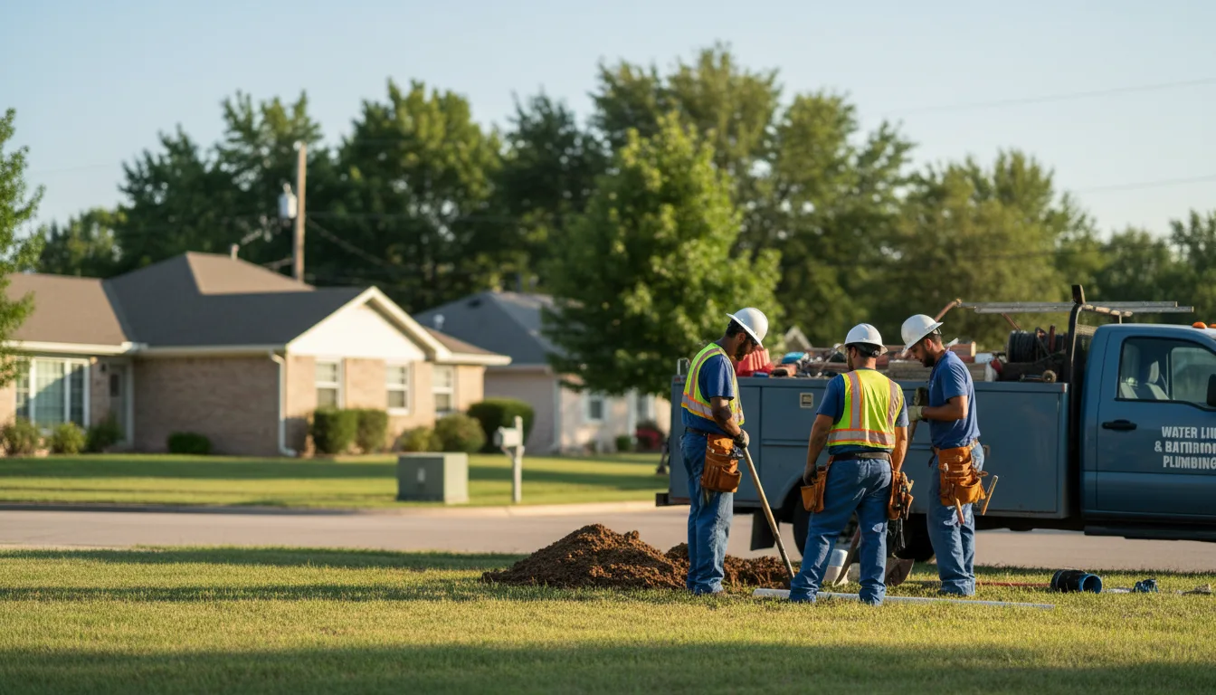 Residential water line and bathroom plumbing service in Forest Hills, KY